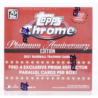2021 Topps Chrome Platinum Anniversary Baseball Mega Box (Red)
