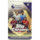 2018/19 Topps Chrome Premier League EPL Soccer Hobby Box