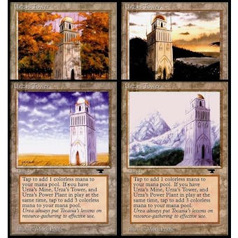 Magic the Gathering Antiquities PLAYSET Urza's Tower (1 of each Art!) - NEAR MINT (NM)