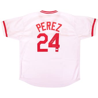 Tony Perez Autographed Cincinnati Reds Baseball Jersey (JSA)