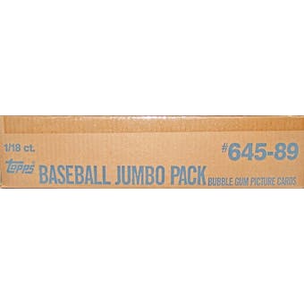 1989 Topps Baseball Jumbo 18 Pack Case