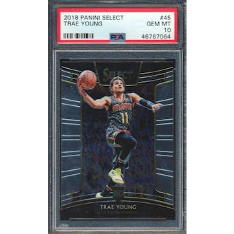 2018/19 Panini Select Trae Young Concourse PSA 10 card #45