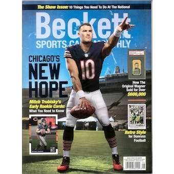 2017 Beckett Sports Card Monthly Price Guide (#389 August) (Mitch Trubisky)