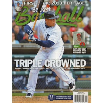 2012 Beckett Baseball Monthly Price Guide (#81 December) (Cabrera)