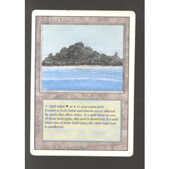 Magic the Gathering 3rd Ed Revised Tropical Island HEAVILY PLAYED (HP)