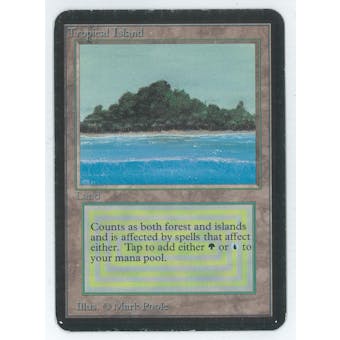 Magic the Gathering Alpha Single Tropical Island - MODERATE PLAY plus (MP+)