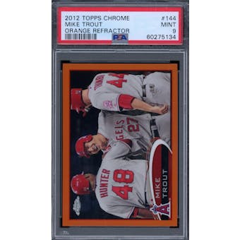 2012 Topps Chrome Mike Trout Orange Refractor PSA 9