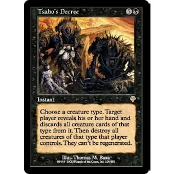 Magic the Gathering Invasion Single Tsabo's Decree - SLIGHT PLAY (SP)