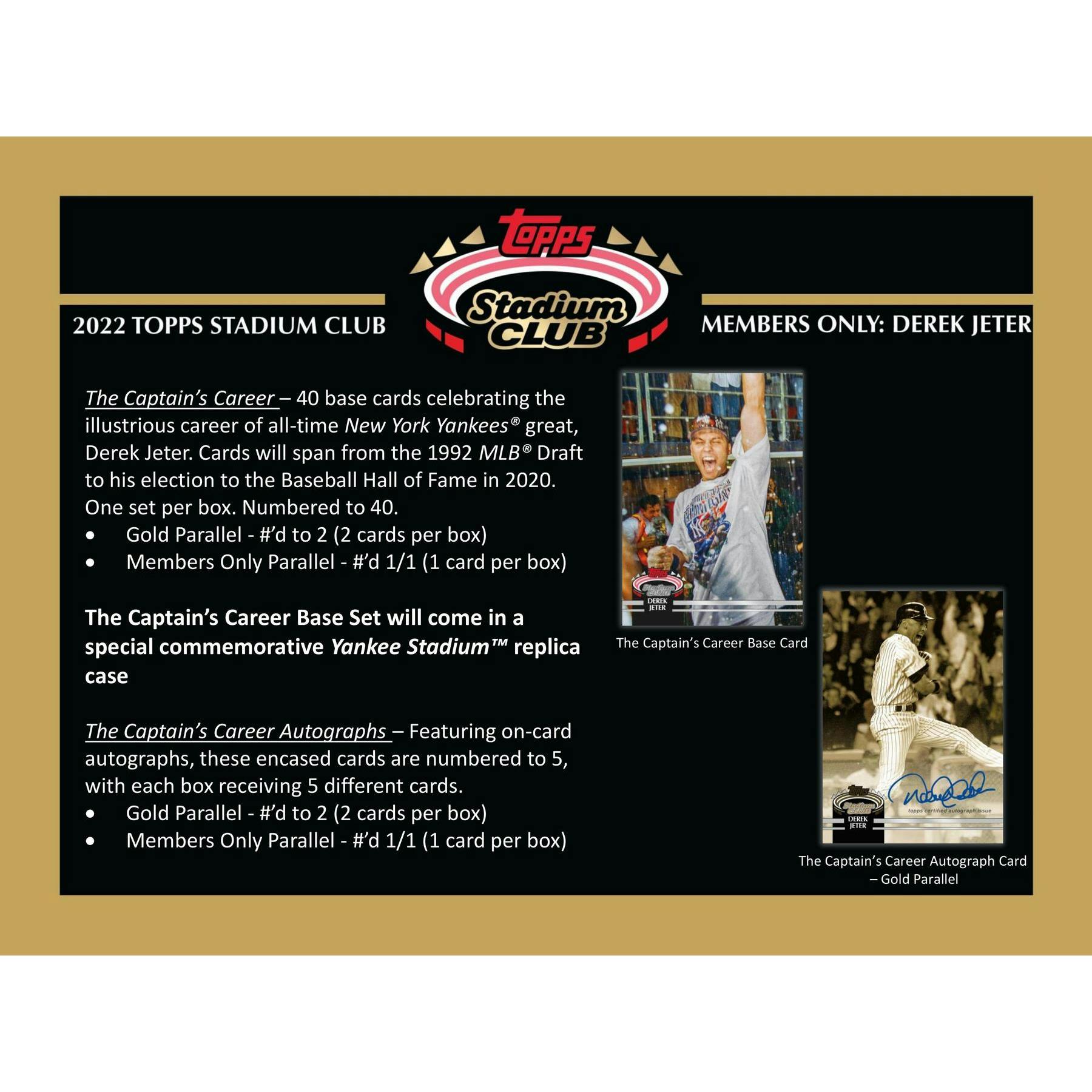 Derek Jeter HOF 2020 Topps 20 Years Of The Captain Patch Gold #/25 NY  Yankees