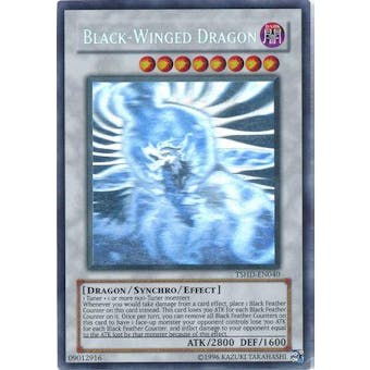 Yu-Gi-Oh Shining Darkness: Black-Winged Dragon TSHD-EN040 Ghost Rare Moderate Play (MP)