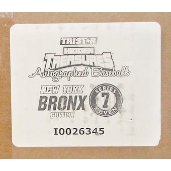 2013 TriStar Hidden Treasures Bronx Edition Series 7 Baseball Hobby 12-Box Case