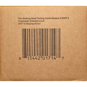 The Walking Dead Season 3 Part 2 Trading Cards 12-Box Case (Cryptozoic 2014)
