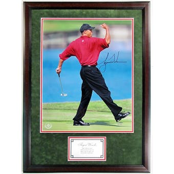 Tiger Woods Autographed and Framed "Fist Pump" 16x20 Golf Photo