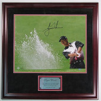 Tiger Woods Autographed and Framed "Sand Trap" 16x20 Golf Photo