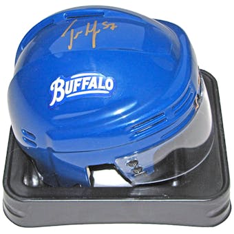 Tyler Myers Autographed Buffalo Sabres Hockey Anniversary Mini Helmet