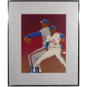Doc Gooden New York Mets Upper Deck 29 X 35 Framed Original Art