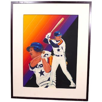 Glenn Davis Houston Astros Upper Deck 24 x 30 Framed Original Art
