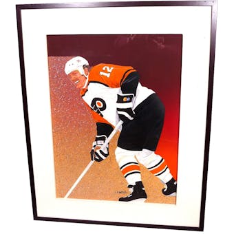 Tim Kerr Philadelphia Flyers Upper Deck 24 x 30 Framed Original Painting