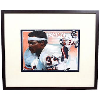 Walter Payton Chicago Bears Upper Deck 16 X 19 Framed Original Art
