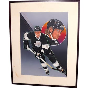 Wayne Gretzky Los Angeles Kings Upper Deck 24 x 30 Framed Original Art