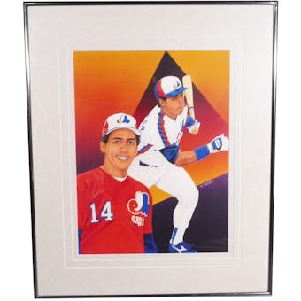 Andres Gallaraga Montreal Expos Upper Deck 29 x 35 Framed Original Art