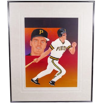 Andy Van Slyke Pittsburgh Pirates Upper Deck 29 x 35 Framed Original Art