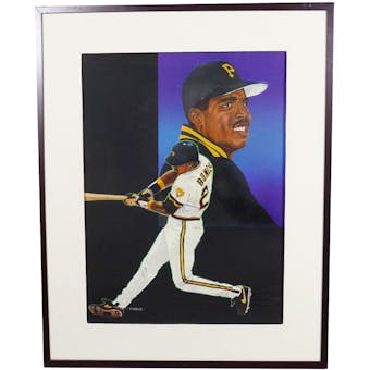 Barry Bonds Pittsburgh Pirates Upper Deck 24 X 30 Framed Original Art