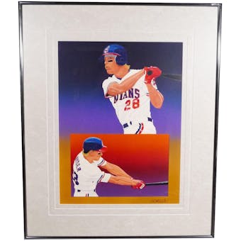 Corey Snyder Cleveland Indians Upper Deck 29 x 35 Framed Original Art