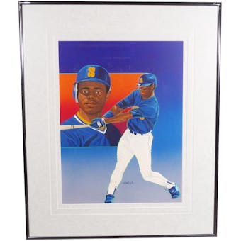 Ken Griffy Jr Seattle Mariners Upper Deck 29 x 35 Framed Original Art