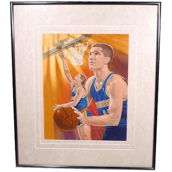 Chris Mullin Golden State Warriors Upper Deck 26 x 30 Framed Original Art