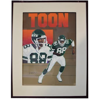 Al Toon New York Jets Upper Deck 24 x 30 Framed Original Art