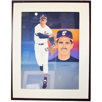 Ozzie Guillen Chicago White Sox Upper Deck 24 x 30 Framed Original Art