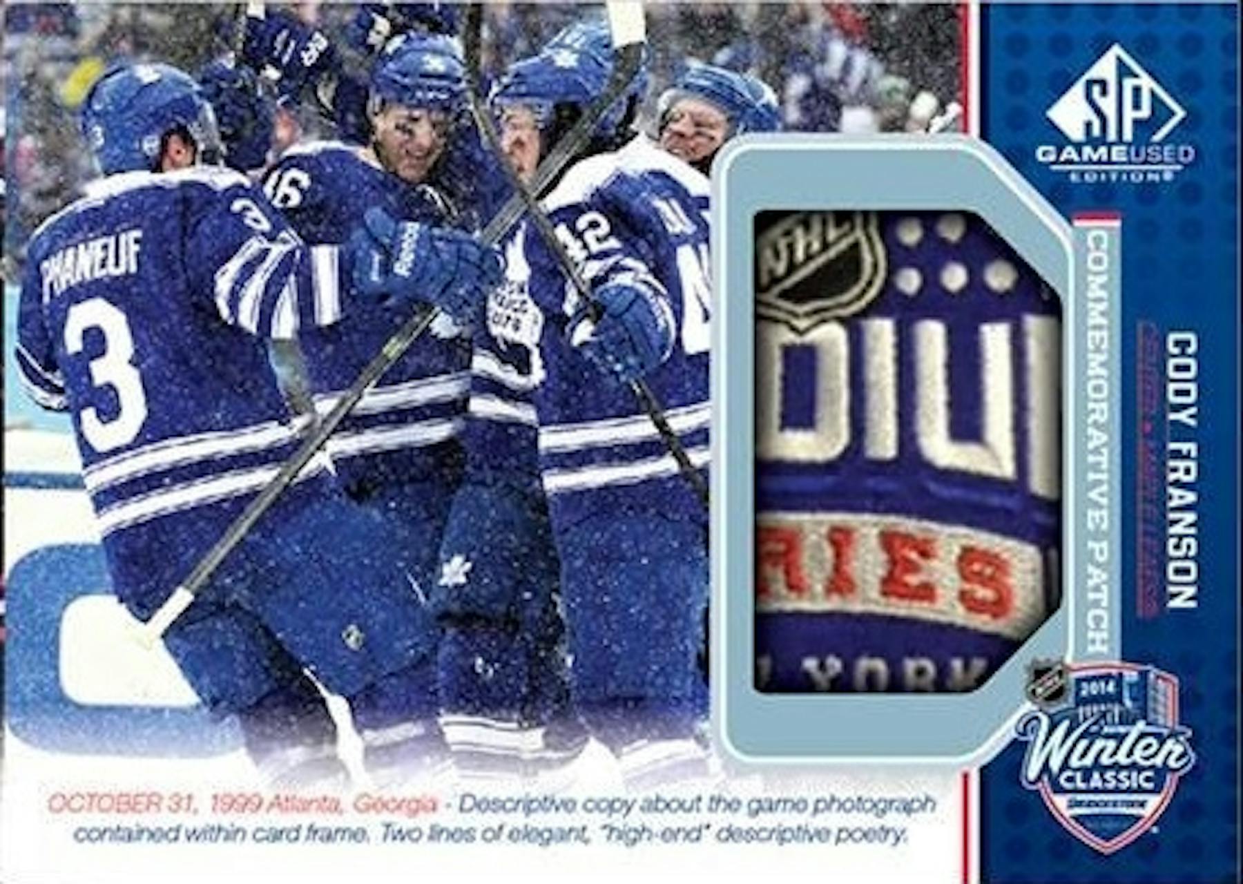 2014/15 Upper Deck SP Game Used Hockey Hobby Box DA Card World