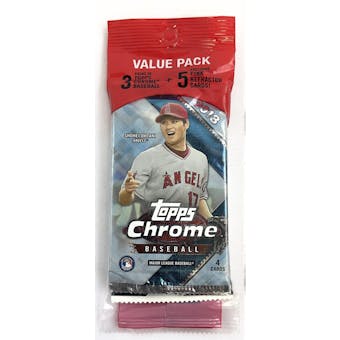 2018 Topps Chrome Baseball Jumbo Value 17-Card Pack
