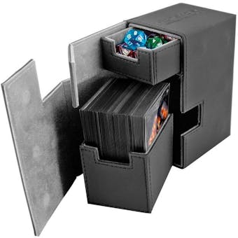 Ultimate Guard Flip 'N' Tray Deck Case 80+ Standard Size Xenoskin Black