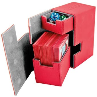 Ultimate Guard Flip 'N' Tray Deck Case 80+ Standard Size Xenoskin Red