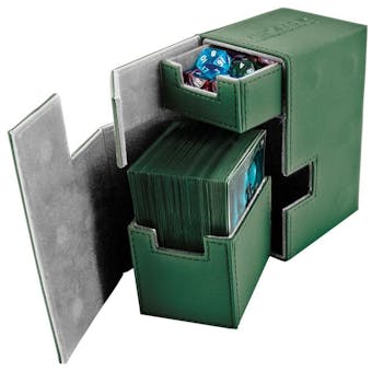 Ultimate Guard Flip 'N' Tray Deck Case 80+ Standard Size Xenoskin Green