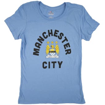 Manchester City F.C Majestic Coastal Blue Tee Shirt (Womens XL)