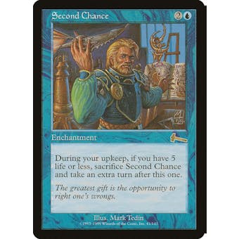 Magic the Gathering Urza's Legacy FOIL Second Chance MODERATELY PLAYED (MP) *013