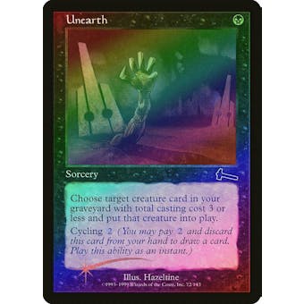 Magic the Gathering Urza's Legacy Unearth FOIL - MODERATE PLAY (MP)