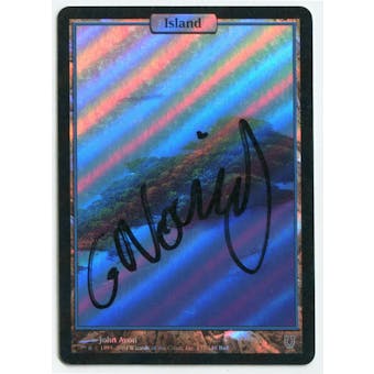 Magic the Gathering Unhinged Single Island FOIL - SIGNED MODERATE PLAY (MP)