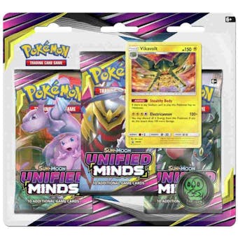 Pokemon Sun & Moon: Unified Minds 3 Booster Pack Blister Case (24 Packs = Same as 2 Booster Boxes!)