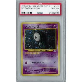 Pokemon Japanese Neo Discovery 2 Crossing the Ruins Unown A Holo Rare PSA 10