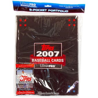 Ultra Pro Topps Baseball 9 Pocket Portfolio (10 pages +1 pack of 2007 Topps Baseball)