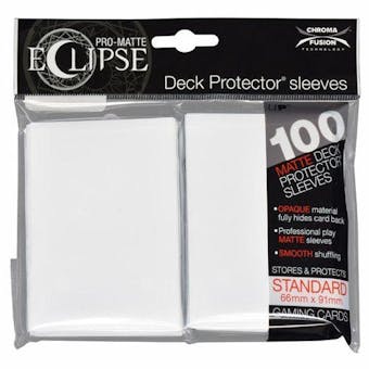 Ultra Pro Matte Eclipse Card Sleeves - Arctic White (100 Ct.)