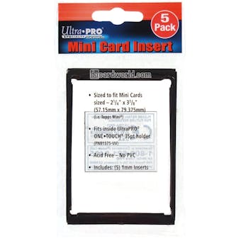 Ultra Pro Mini Card insert (5 count pack)