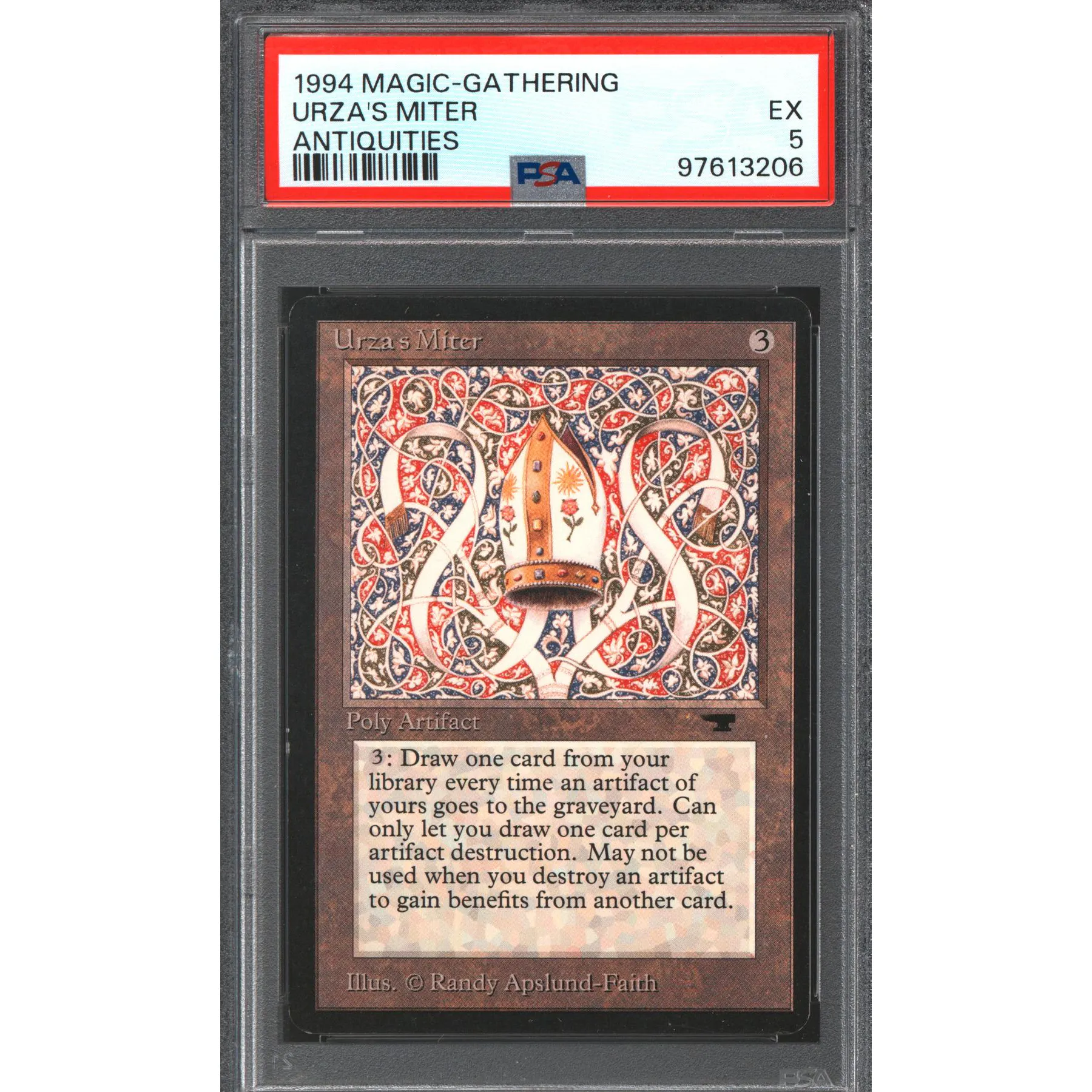 Magic the Gathering Antiquities Urza's Miter PSA 5 MODERATELY PLAYED MP | DA Card World Magic the Gathering Antiquities Urza's Miter PSA 5 MODERATELY PLAYED MP | DA Card World