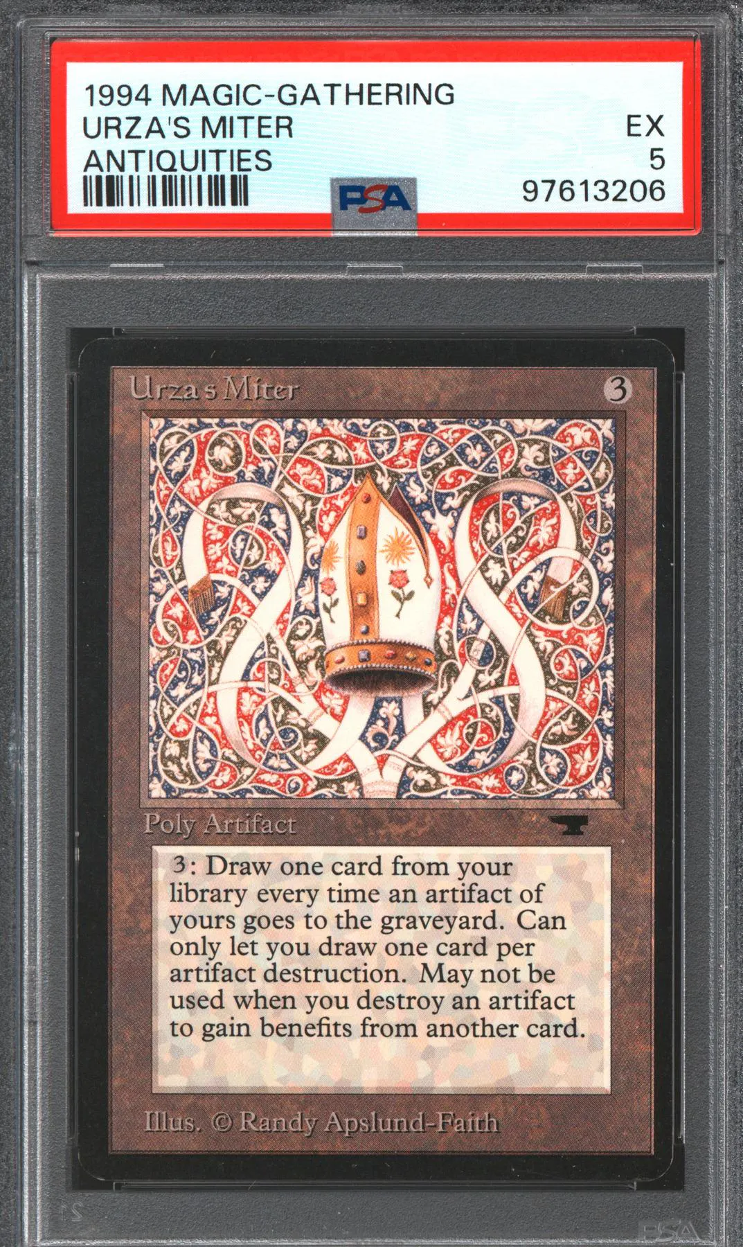 Magic the Gathering Antiquities Urza's Miter PSA 5 MODERATELY PLAYED MP | DA Card World Magic the Gathering Antiquities Urza's Miter PSA 5 MODERATELY PLAYED MP | DA Card World