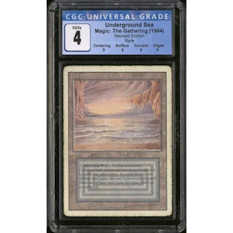 Magic the Gathering 3rd Ed Revised Underground Sea CGC 4 HEAVILY PLAYED (HP)