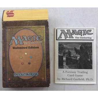 Magic the Gathering EMPTY Unlimited Starter Deck with Rule Book - NO CARDS